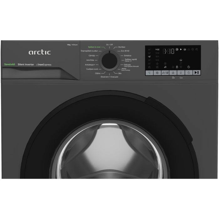 Masina de spalat rufe Arctic APLM2WFSU210411A, 10 Kg, 1400 RPM, Clasa A, Motor Silent Inverter, Steam, Child Lock, Add-In, Antracit [4]