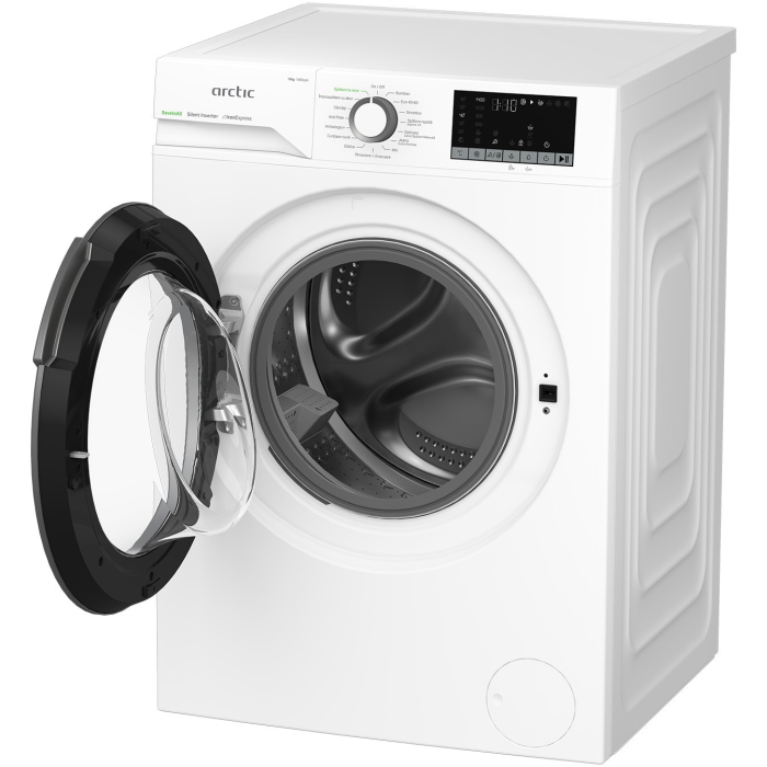 Masina de spalat rufe Arctic APLM2WFSU210411W, 10 Kg, 1400 RPM, 15 Programe, Motor Silent Inverter, ExtraSteam, Prewash, Fast+, Extra Rinse, Drum Clean+Steam, Child Lock, Anticrease, Digital Display,  [8]