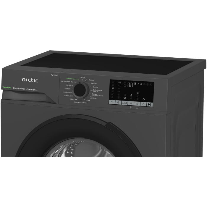Masina de spalat rufe Arctic APLM2WFSU27211S, 7 Kg, 1200 RPM, Clasa A, Motor Silent Inverter, Steam, Child Lock, Add-In, Antracit [8]