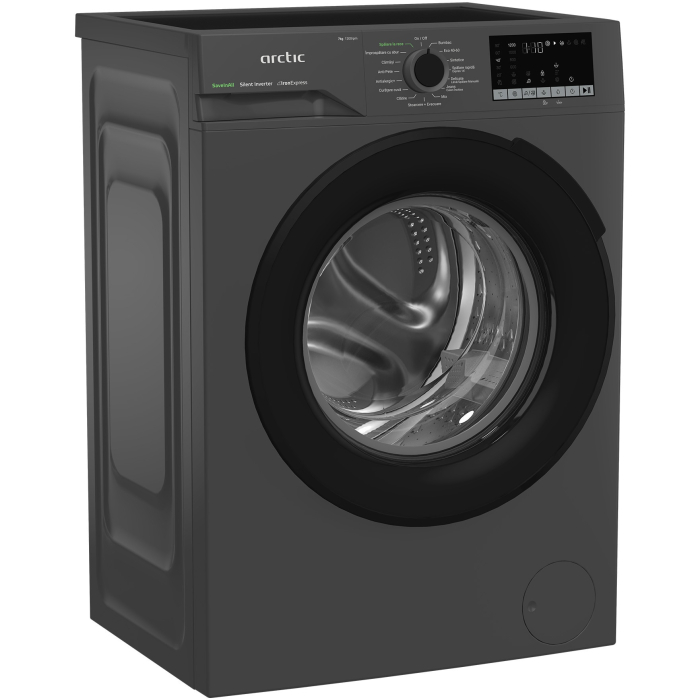 Masina de spalat rufe Arctic APLM2WFSU27211S, 7 Kg, 1200 RPM, Clasa A, Motor Silent Inverter, Steam, Child Lock, Add-In, Antracit [2]