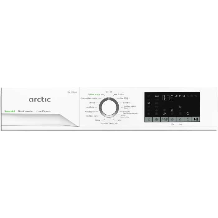 Masina de spalat rufe Arctic APLM2WFSU27211W, 7 Kg, 1200 RPM, Clasa A, Motor Silent Inverter, ExtraSteam, Steam, Child Lock, Add-In, Alb [6]