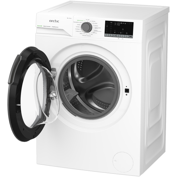 Masina de spalat rufe Arctic APLM2WFSU28411W, 8 Kg, 1400 RPM, Motor Silent Inverter, Drum Clean+Steam, Child Lock, Anticrease, Digital Display, Add-In, Clasa A, Alb [6]