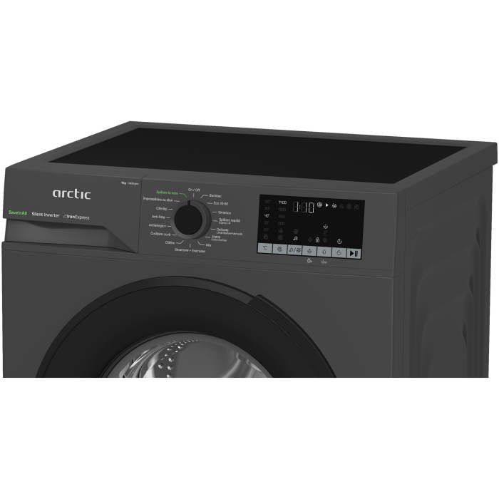 Masina de spalat rufe Arctic APLM2WFSU29412A, 9 Kg, 1400 RPM,Clasa A, Motor Silent Inverter, ExtraSteam, IronExpress, Fast/Intensive, Steam, Child Lock, Add-In, Antracit [8]