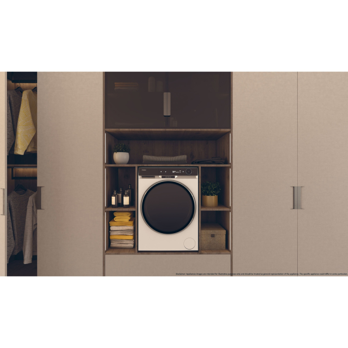 Masina de spalat rufe cu uscator Haier HWD100-B14397US, Spalare 10 kg, Uscare 6 kg, 1400 rpm, Motor Direct Motion, Clasa A, Ultra Fresh, WiFi, ABT, display LCD, Smart Dual Spray, Alb [11]