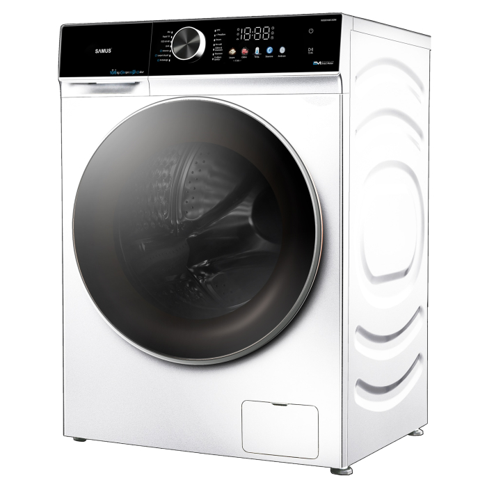 Masina de spalat rufe cu uscator Samus WSDD10612IDM, spalare 10 kg, uscare 6 kg, 1200 rpm, clasa A, 62.8 cm, motor inverter, reglare nivel uscare, incarcare cu rufe in timpul spalarii, Alb [2]