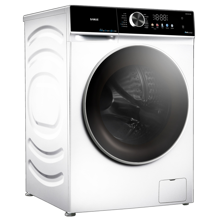 Masina de spalat rufe cu uscator Samus WSDD10612IDM, spalare 10 kg, uscare 6 kg, 1200 rpm, clasa A, 62.8 cm, motor inverter, reglare nivel uscare, incarcare cu rufe in timpul spalarii, Alb [3]
