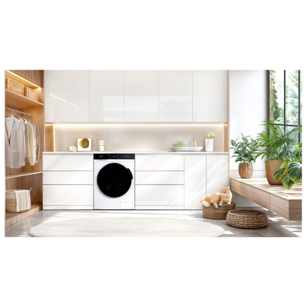 Masina de spalat rufe frontala Samus WSDKI5-10144, 10 kg, 1400 rpm, clasa A, adancime 54 cm, motor inverter, Spalare nocturna, functie Abur, curatare tambur, display LED color, pornire intarziata, Alb [5]