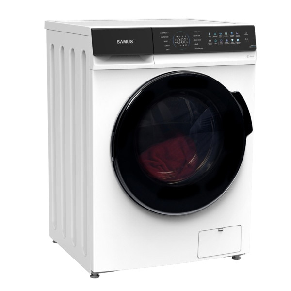 Masina de spalat rufe frontala Samus WSDKI5-10144, 10 kg, 1400 rpm, clasa A, adancime 54 cm, motor inverter, Spalare nocturna, functie Abur, curatare tambur, display LED color, pornire intarziata, Alb [2]