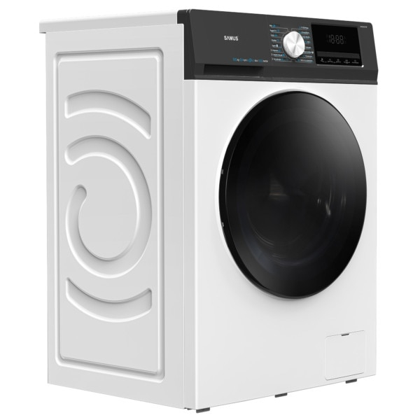 Masina de spalat rufe frontala Samus WSEDI9148, 9 kg, 1400 rpm, clasa A, 56 cm, motor inverter, curatare tambur, alb [2]