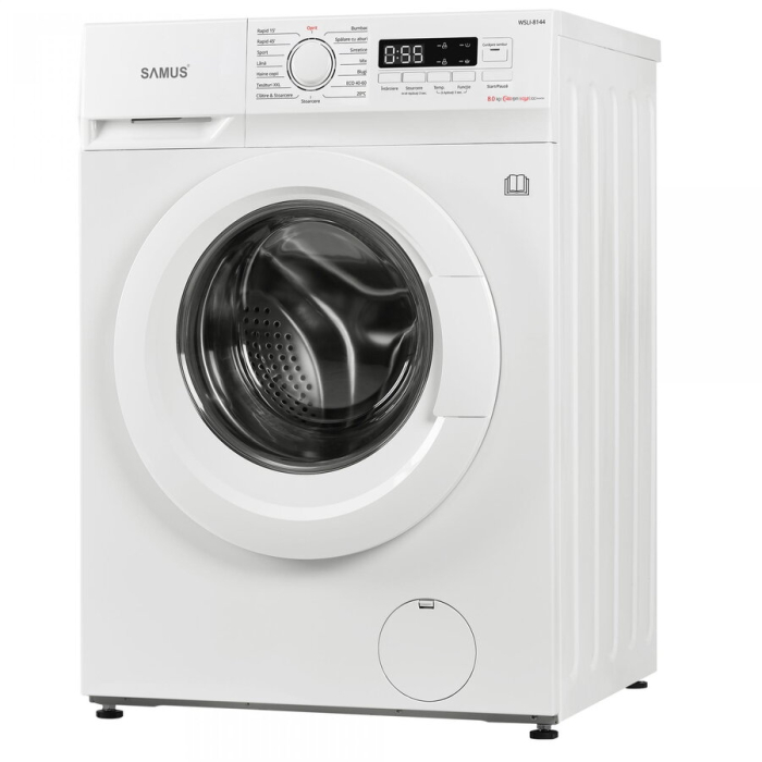Masina de spalat rufe Samus WSLI-8144,8 Kg, Motor Inverter, Slim, 15 Programe, 1400 rotatii, Clasa energetica A, Termostat reglabil, Program ECO 40-60°C, Blocare acces copii, Alb [2]