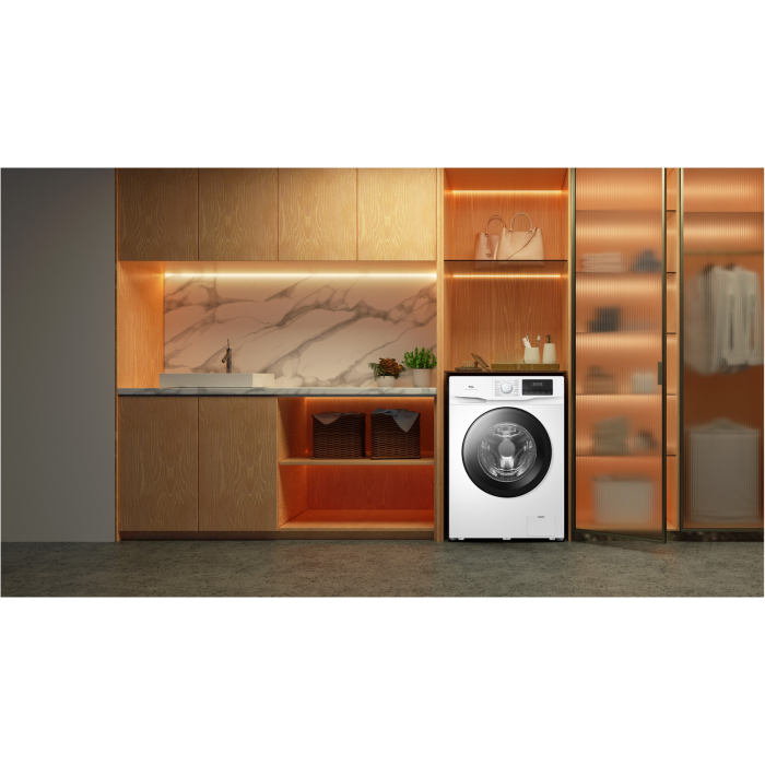 Masina de spalat rufe TCL FF0812WA0, 8 kg, 1200 RPM, Clasa A, BLDC Inverter Motor, Steam Wash, Drum Clean, 24 Hour Delay, Honeycomb Drum, Quick Wash 18 min, Add Garment, 16 Programe, Alb [7]