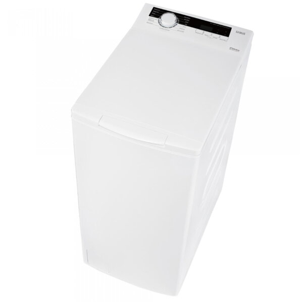 Masina de spalat rufe verticala Samus WTSGDI-80133, 8 kg, 1300 rpm, Motor Inverter, 15 Programe, Clasa energetica A, latime 40 cm, Afisaj electronic, Blocare acces copii, Alb [4]