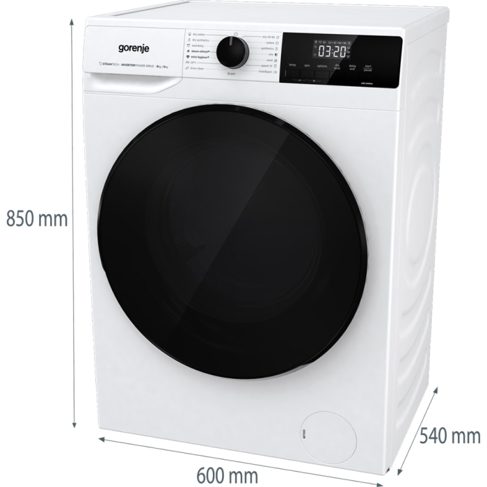 Masina de spalat si uscator Gorenje WD2A854ADS, clasa energetica A+D, 8 kg/5 kg, 1400 rpm, Alb [14]