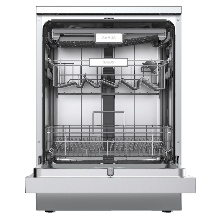 Masina de spalat vase Samus SDBX614.8, 14 seturi, 8 Programe, Latime 60 cm, Afisaj electronic, Inox-Negru [4]