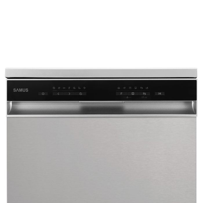 Masina de spalat vase Samus SDBX614.8, 14 seturi, 8 Programe, Latime 60 cm, Afisaj electronic, Inox-Negru [2]