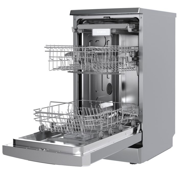 Masina de spalat vase Samus SDX410.8, 45 cm, Clasa E, 10 seturi, 8 programe, Inox/Argintiu [3]