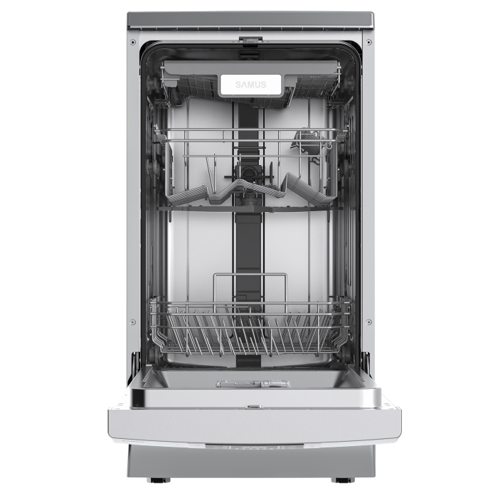 Masina de spalat vase Samus SDX410.8, 45 cm, Clasa E, 10 seturi, 8 programe, Inox/Argintiu [2]