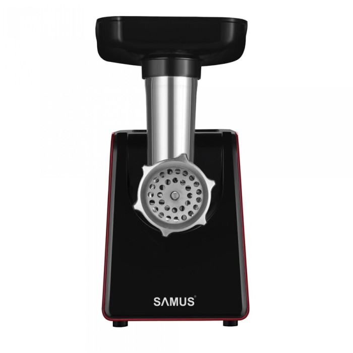 Masina de tocat carne, electrica, Samus SMT-1210RED, 1 viteza, functie Reverse, 1.5 kg/min, 1200 W, rosu, accesoriu suc rosii, accesoriu carnati, accesoriu kibbe [2]