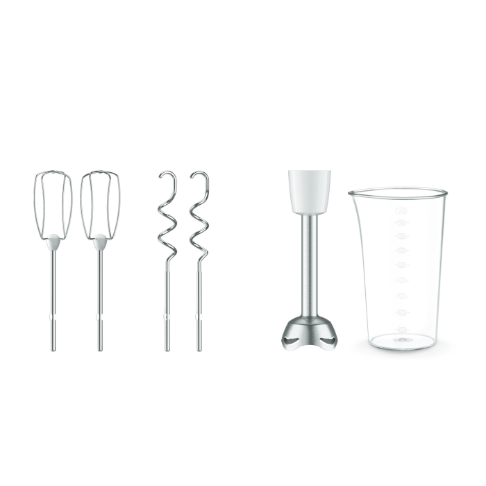 Mixer de mana Tefal Prep'Mix HT462138, 500W, 5 viteze, Turbo, 2 accesorii pentru aluat, 2 teluri, alb [5]