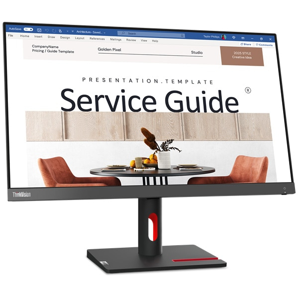Monitor Lenovo ThinkVision S24i-30, 24", Full HD, 100 HZ, Pivot, 4ms, WLED, Negru [2]