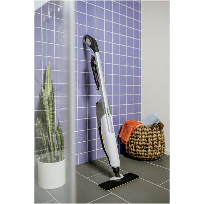 Mop cu abur Karcher SC 2 Upright, 1600 W, rezervor 0,4 l, reglare abur, cartus de decalcifiere, 1.513-500.0, Alb/Negru [6]