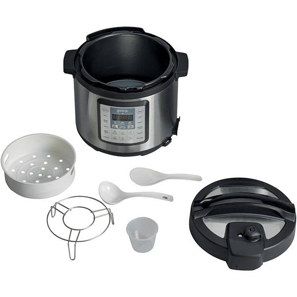 Multicooker Gorenje MC6MBK, 1000 W, 6l, 15 programe, Program de gatit sub presiune, Argintiu [6]