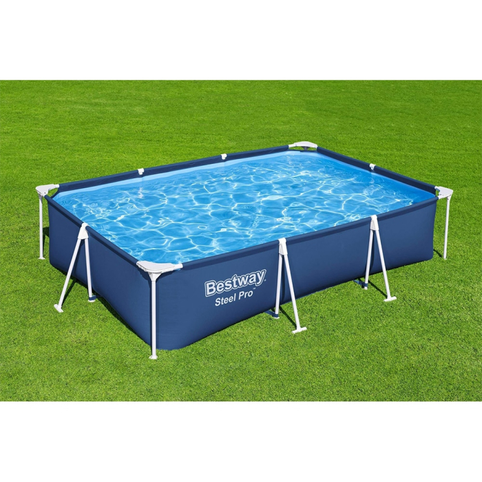 Piscina cadru metalic BESTWAY, dreptunghi, 3300 l, 300 x 201 x 66 cm, albastru [2]