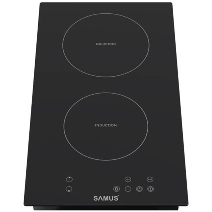 Plita cu inductie incorporabila Samus PSI-32BMG6, 2 zone de gatit, 3500 W, latime 29 cm, panou touch control, 9 trepte putere, timer digital, negru [2]