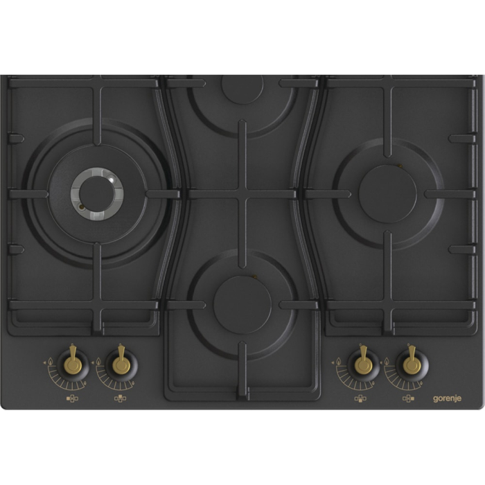 Plita incorporabila pe gaz, Gorenje GW6D42CLB, 60cm, 4 plite, 8150W, control mecanic, negru [4]