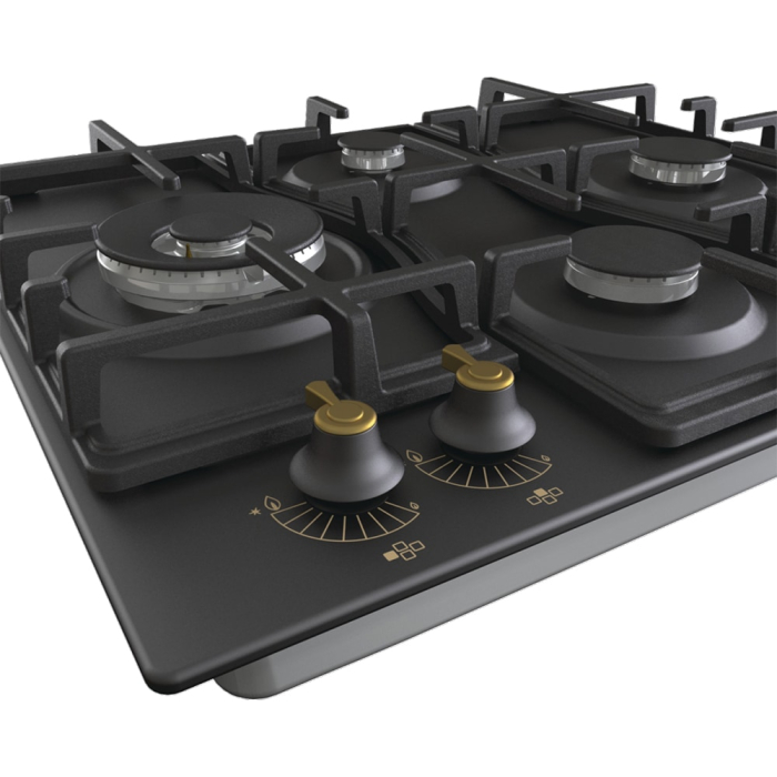 Plita incorporabila pe gaz, Gorenje GW6D42CLB, 60cm, 4 plite, 8150W, control mecanic, negru [6]