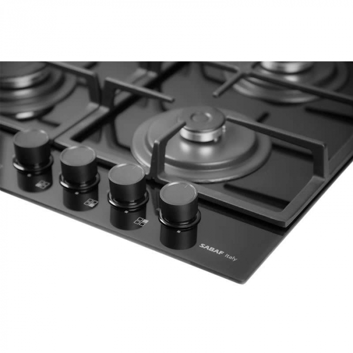 Plita incorporabila Tornado Simphony, iluminare led, autoaprindere integrata, supapa de siguranta, latime 60 cm, Negru [2]