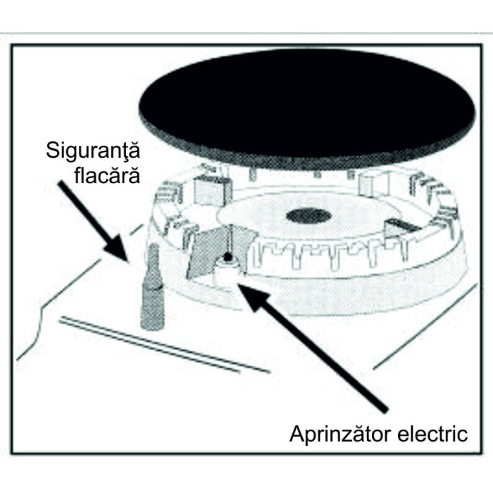 Plita pe gaz incorporabila Samus PSG-64SX6, 4 arzatoare, arzator Wok, putere 8.6 kW, aprindere electrica, dispozitiv siguranta arzatoare, suport inox, argintiu [3]