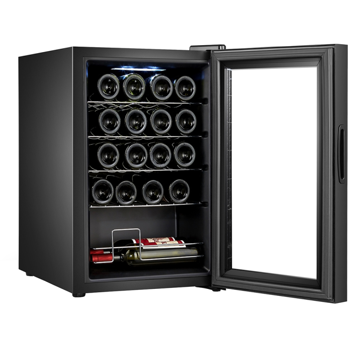 Racitor de vinuri VORTEX VWC5NBK01D, 20 sticle, H 64 cm, Clasa G, negru [2]