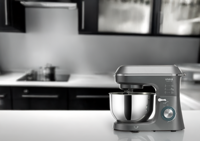 Robot de bucatarie Vivax RM-61400SX, 1400W, capacitate 6L, 6 trepte de viteza, functia Pulse, 3 accesorii detasabile, negru/argintiu [6]