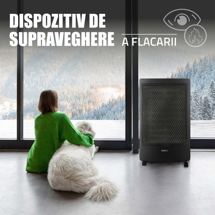 Soba Samus RS426C, 2 trepte de putere, suprafata de incalzire 11-40 mp, aprindere piezoelectrica [7]