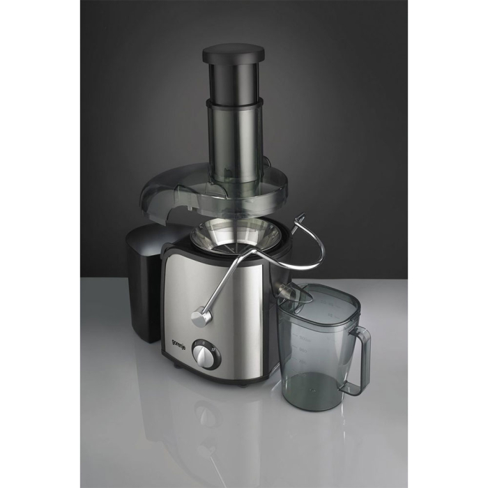 Storcator de fructe si legume Gorenje JC805EII, 800W, Recipient suc 1 l, Recipient pulpa 1.5 l, Tub de alimentare XXL, Negru/Inox [8]