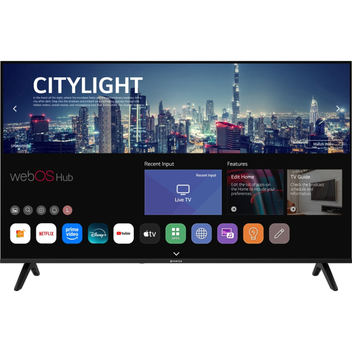Televizor LED Smart VORTEX V50EKA1UW3S, Ultra HD, 123cm, Wifi, sistem operare webOS, margini subtiri, Negru [2]
