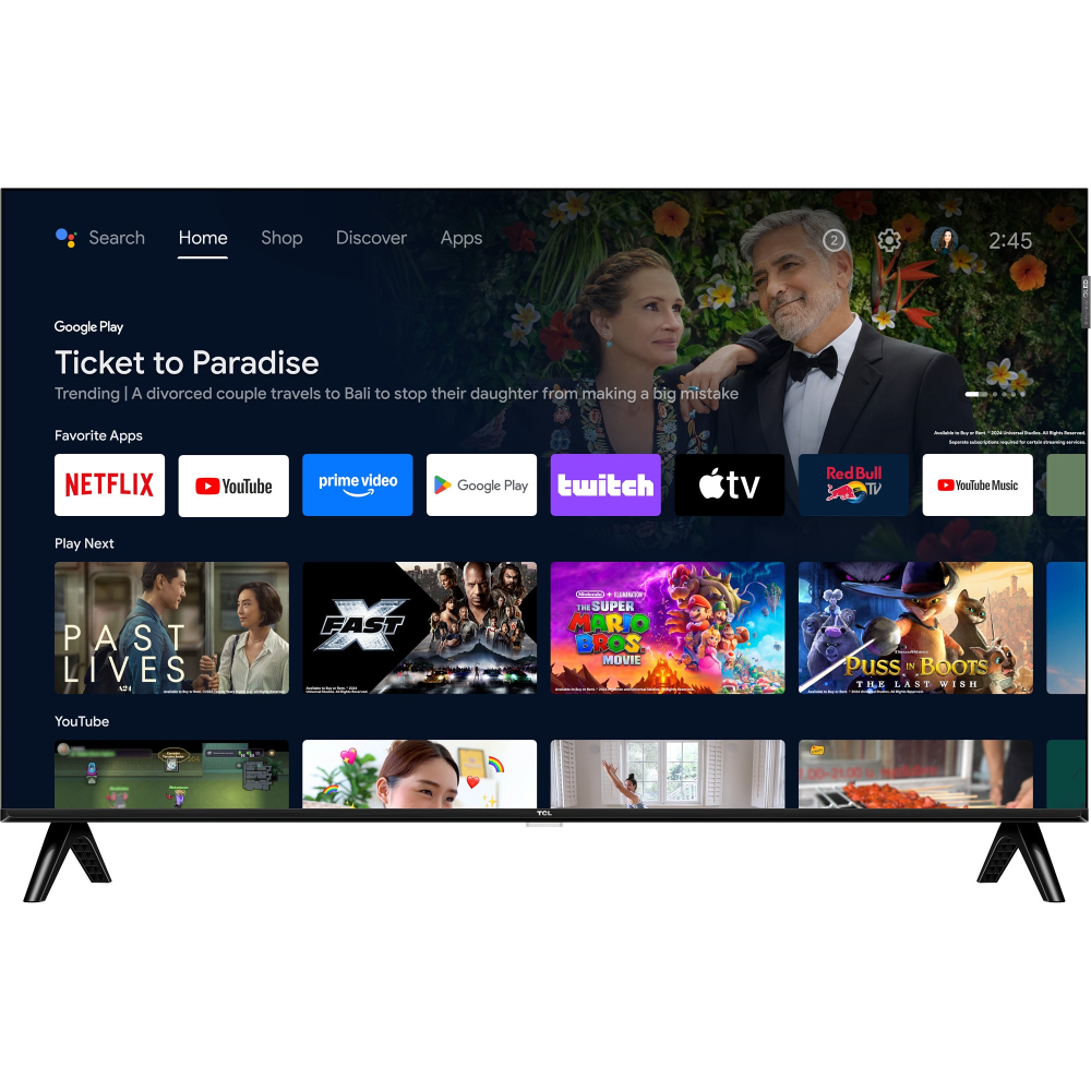 Televizor Smart QLED TCL 50V5C, 126 cm, Android, Full HD, Negru [2]
