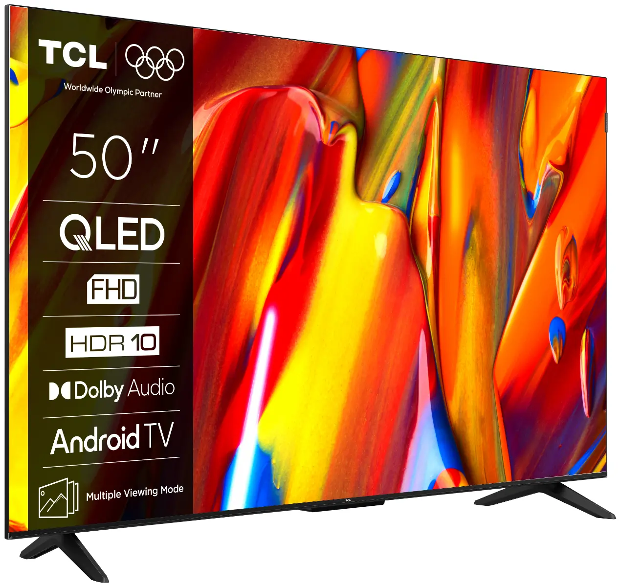 Televizor Smart QLED TCL 50V5C, 126 cm, Android, Full HD, Negru [6]