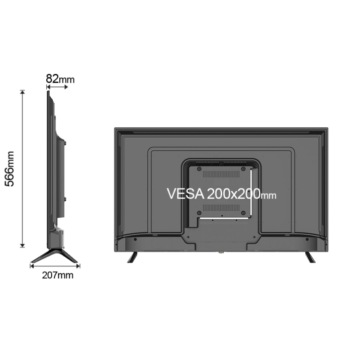 Televizor Smart SCHNEIDER Ultra HD 4K 43SC690K de 109 cm, Sistem VIDAA OS, Wi-Fi, Netflix, YouTube, Prime Video, Disney Plus, Audio Dolby, Mod Hotel, Negru, Clasa F [7]