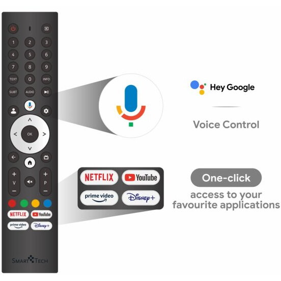 Televizor Smart Tech Google TV 40FG01V, 101 cm, Smart TV, Full HD, Wi-Fi, Bluetooth, Dolby Audio, Negru [11]