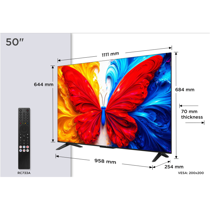Televizor TCL QLED 50S5L, 126 cm, Smart Android TV, Full HD, Clasa F (Model 2026) [11]