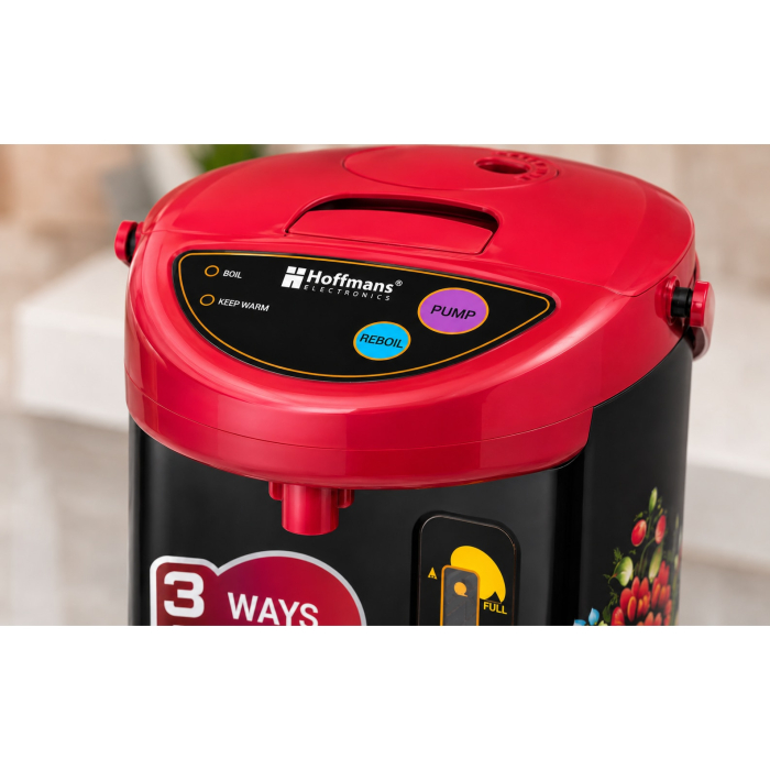 Termopot electric, Dispenser apa fierbinte/fierbator 6.8L Hoffmans HM-2568, 1000W, functie mentinere la cald, Negru/Roz [5]