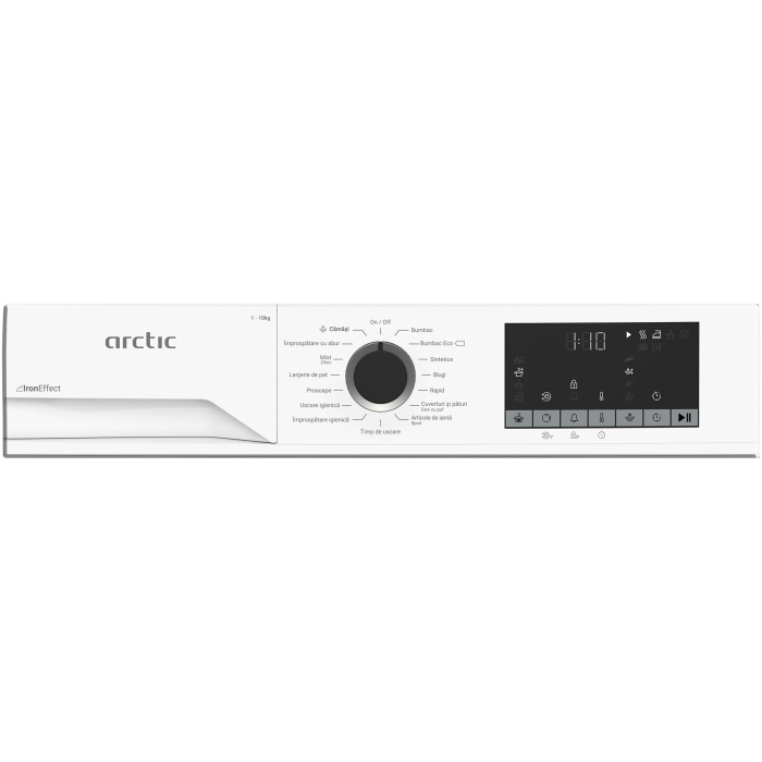 Uscator de rufe ARCTIC A2T20233W, Pompa de caldura, 10 kg, 15 programe, Improspatare cu abur, Clasa D, Alb [5]