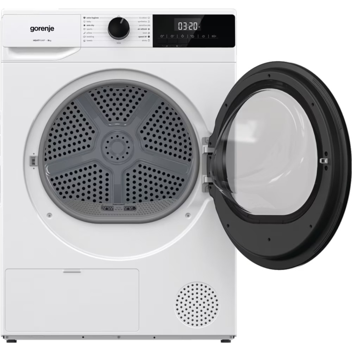 Uscator de rufe GORENJE DHNE83, Pompa de caldura, 8 kg, 15 programe, Clasa C, alb [2]