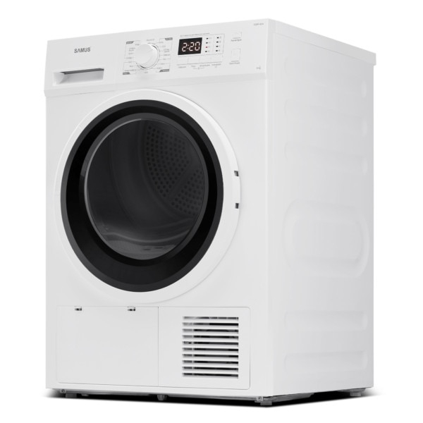 Uscator de rufe Samus SGDP-824, 8 kg, Tip procedura uscare pompa de caldura, 16 programe, Clasa energetica E, Anti-sifonare, Blocare acces copii, Alb [5]