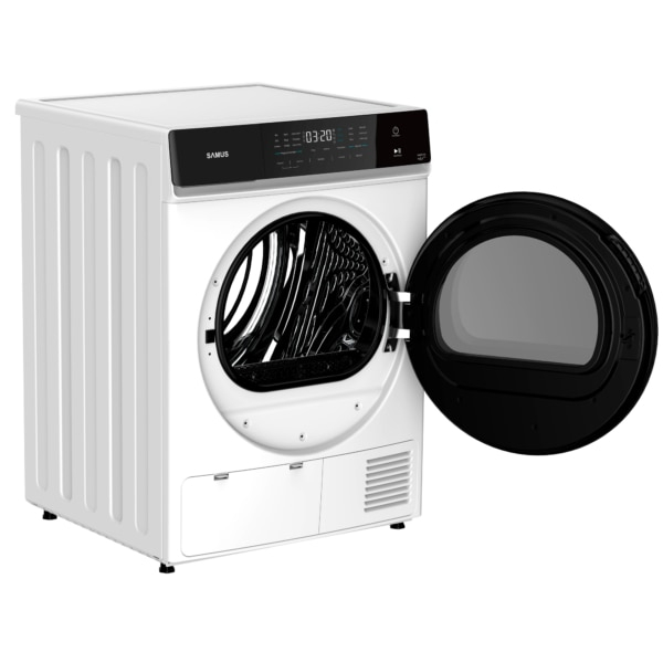 Uscator rufe automat Samus SWDP-918, pompa de caldura, 9 kg, clasa E, latime 59.8 cm, antisifonare, blocare acces copii, ajustare timp uscare, pornire intarziata, reglare nivel uscare [4]