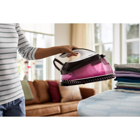 Statie de calcat cu abur Philips PerfectCare Compact GC7842/40, 2400W, 6.5 bari,jet de abur continuu 120 g/min, jet de abur 400g, talpa SteamGlide, OptimalTemp, rezervor fix 1.5L, sistem de detartrare [6]