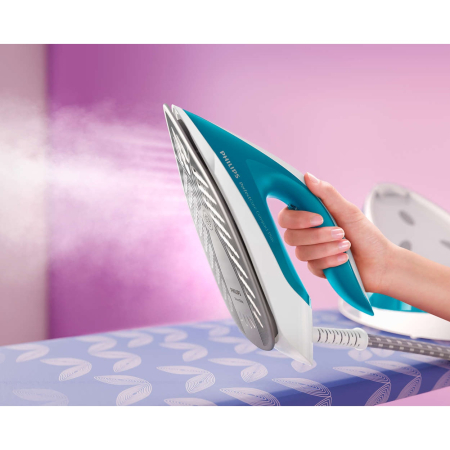 Statie de calcat cu abur Philips PerfectCare Compact Plus GC7920/20, 2400W, 6.5 bari, jet de abur continuu 120 g / min, jet de abur 430 g, talpa SteamGlide Plus, tehnologie OptimalTemp, sistem de deta [6]