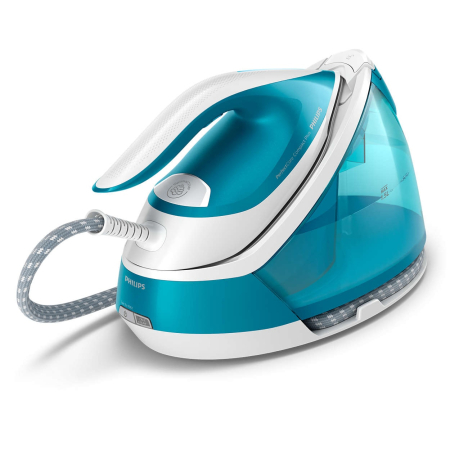 Statie de calcat cu abur Philips PerfectCare Compact Plus GC7920/20, 2400W, 6.5 bari, jet de abur continuu 120 g / min, jet de abur 430 g, talpa SteamGlide Plus, tehnologie OptimalTemp, sistem de deta [1]